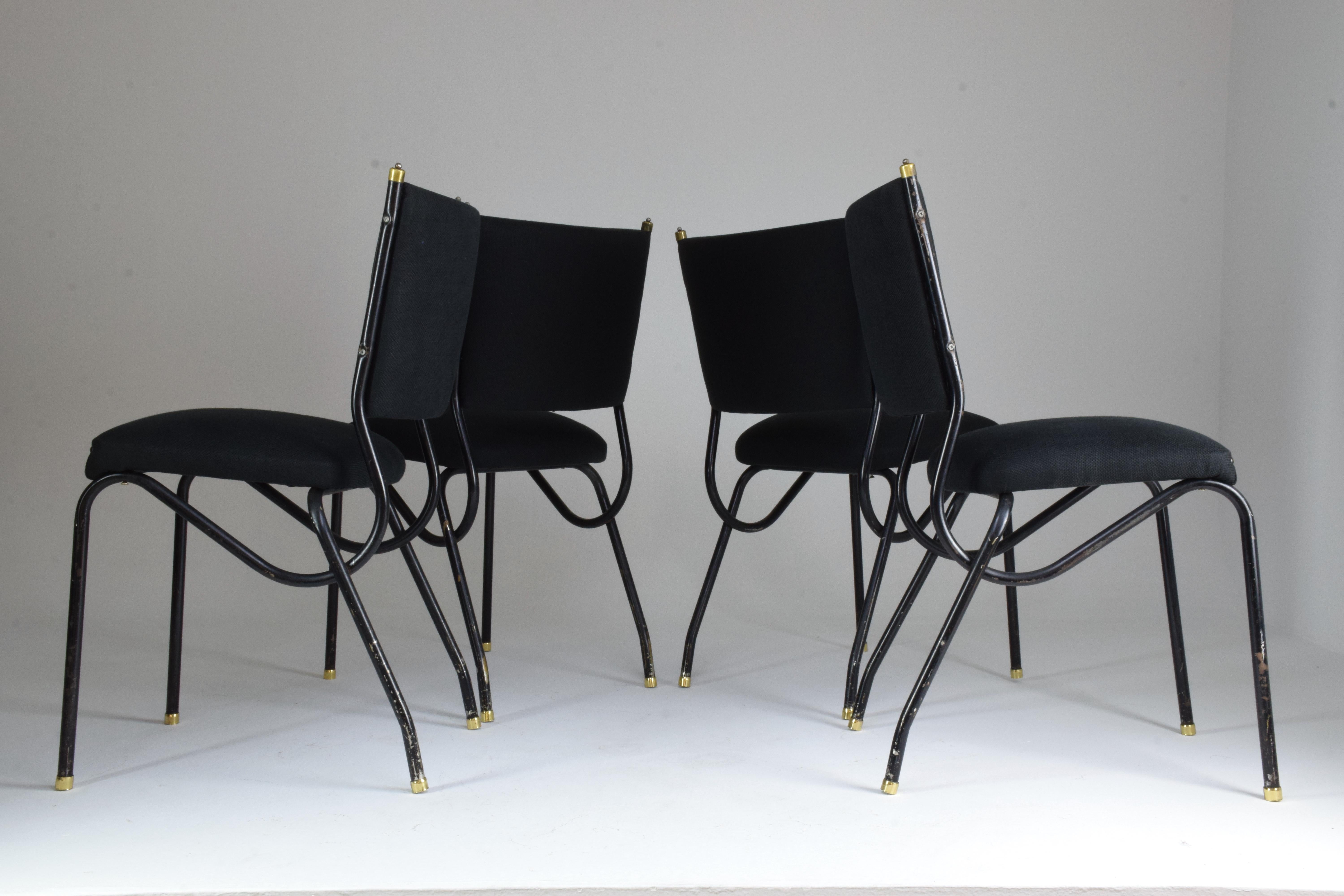 20th Century Italian BBPR Style Dining Chairs, Set of 4, 1950s 7