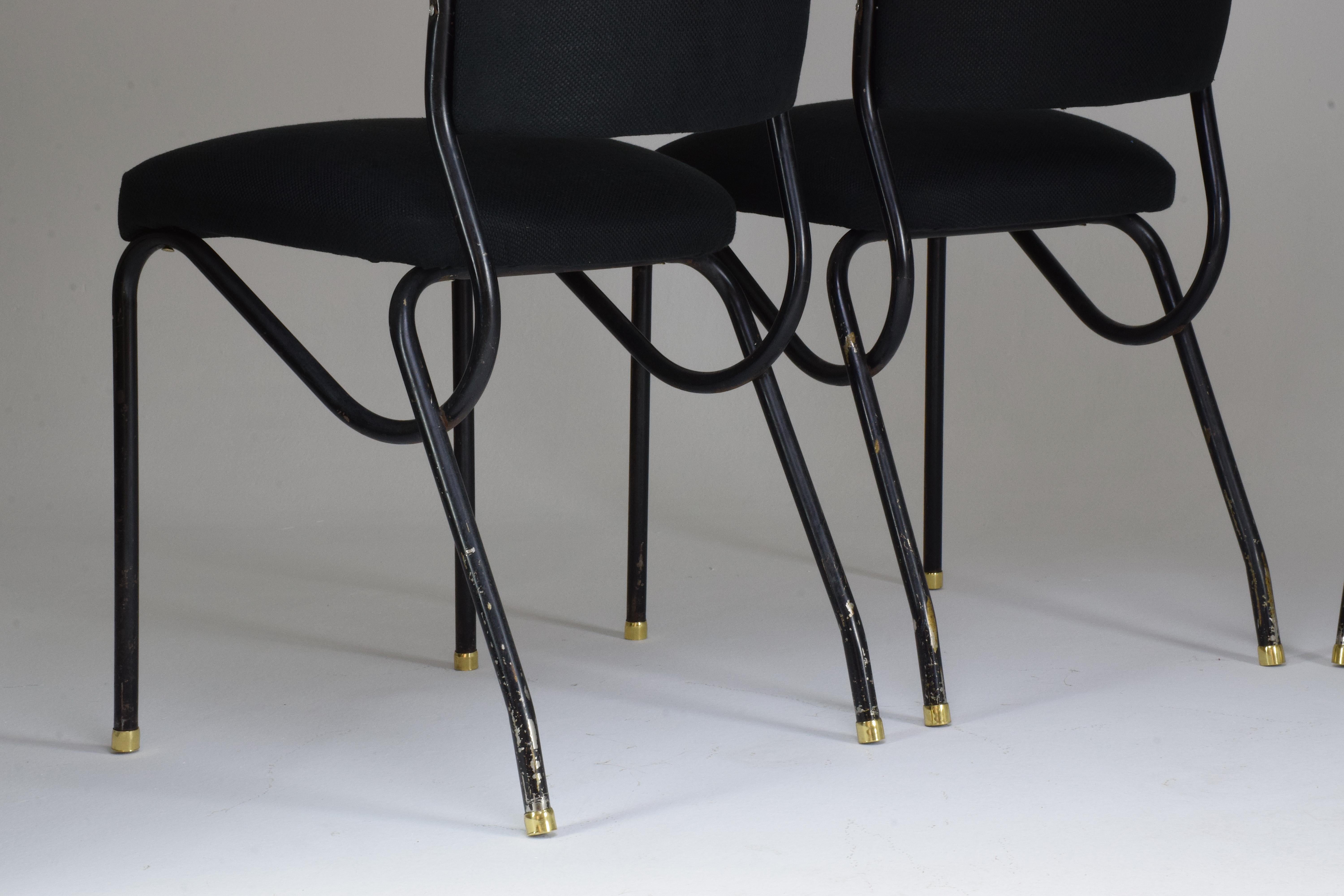 20th Century Italian BBPR Style Dining Chairs, Set of 4, 1950s 8