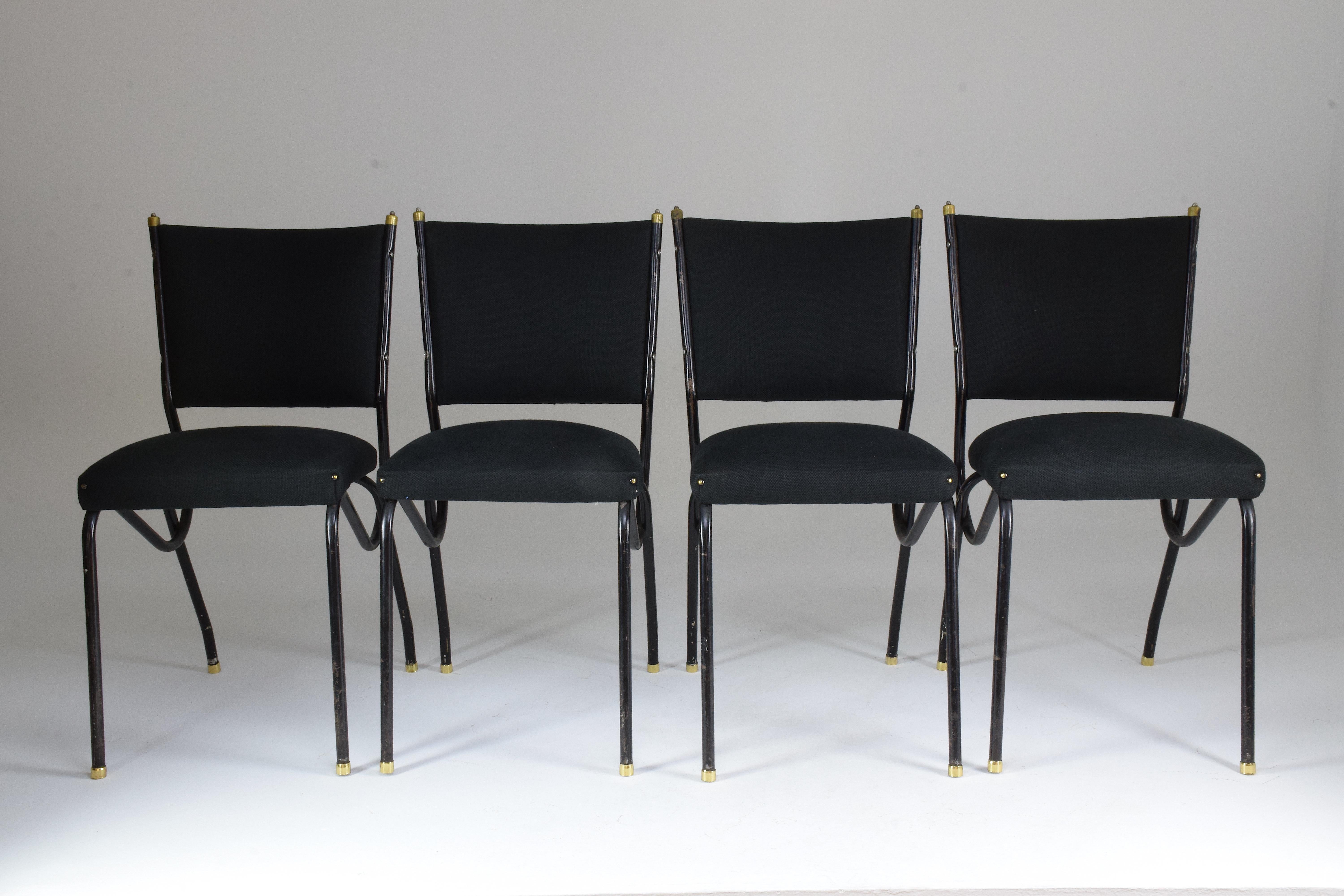 Mid-Century Modern 20th Century Italian BBPR Style Dining Chairs, Set of 4, 1950s