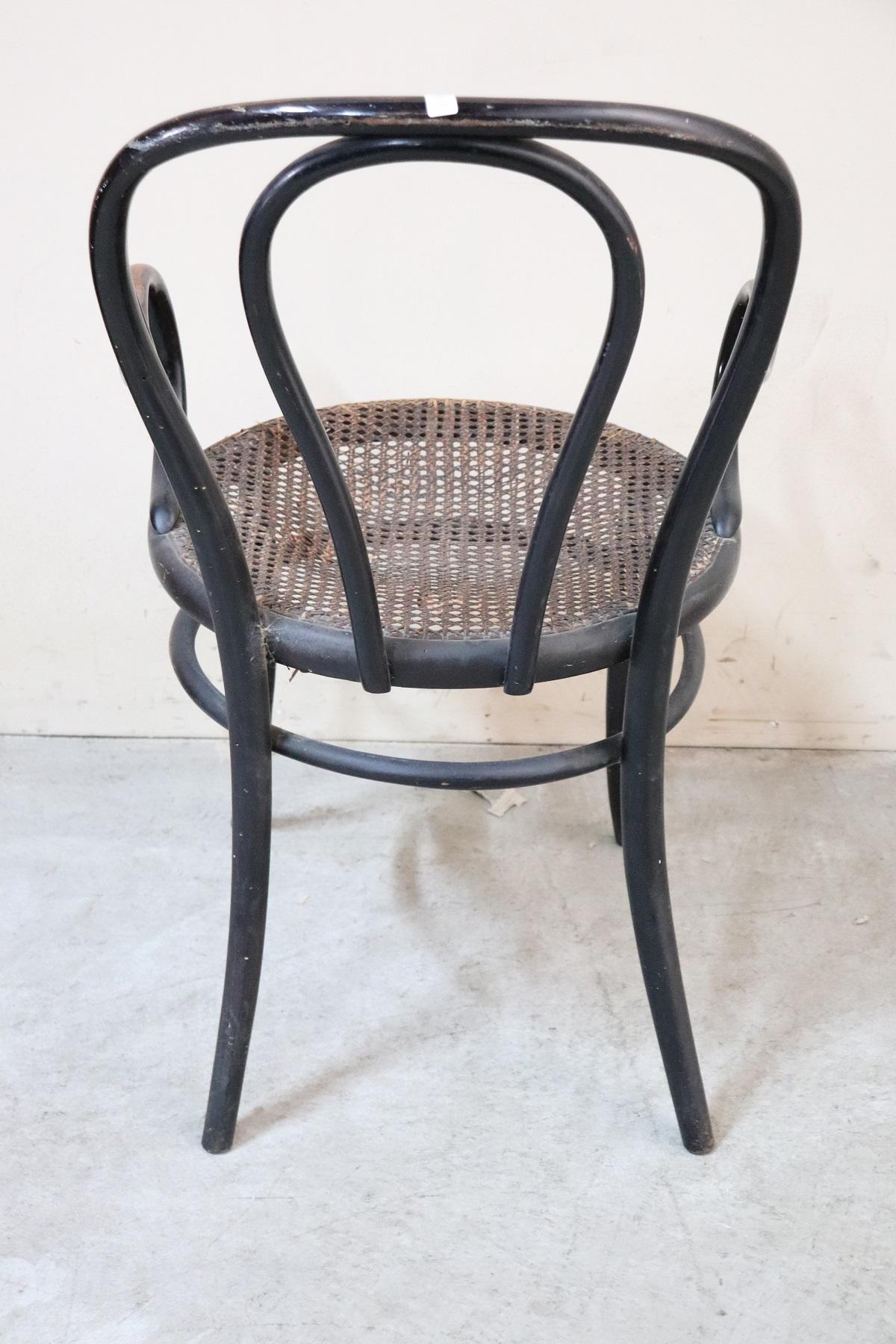 19th Century Beech Armchair with Vienna Straw by Gebrüder Thonet 1