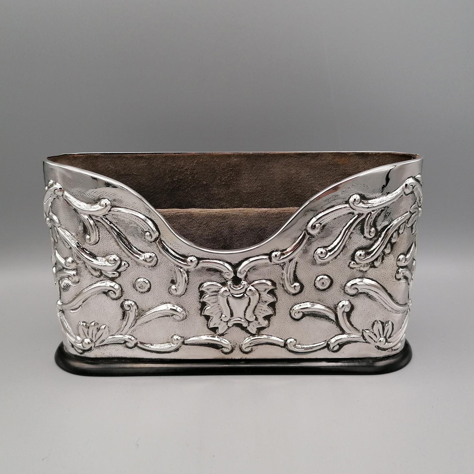 20th Century Italian Big Sterling Silver Envelope Holder 5