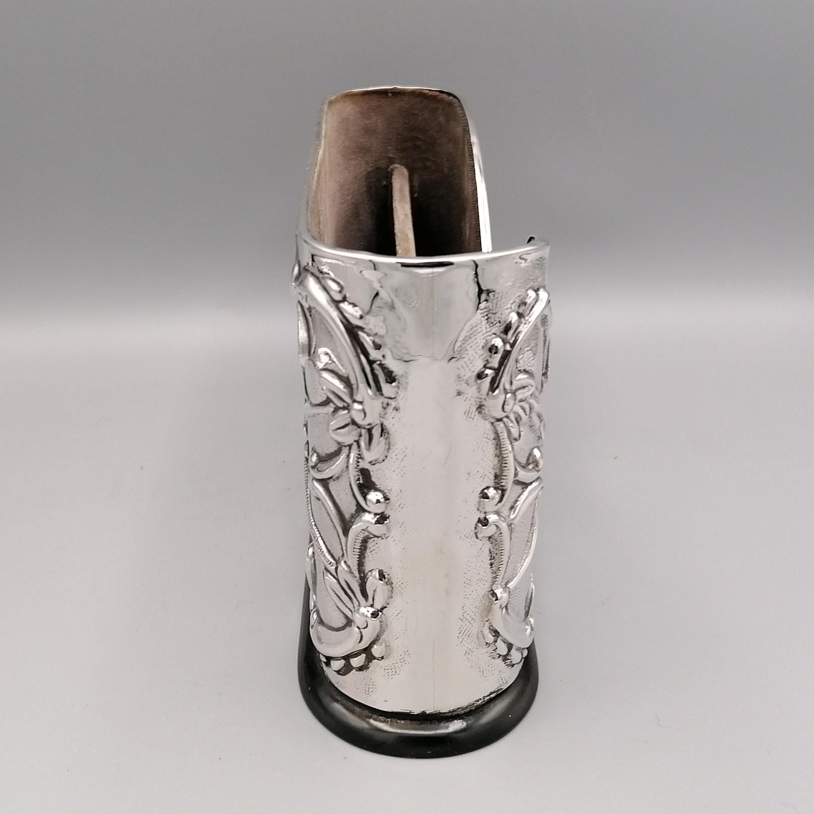 20th Century Italian Big Sterling Silver Envelope Holder In Good Condition In VALENZA, IT