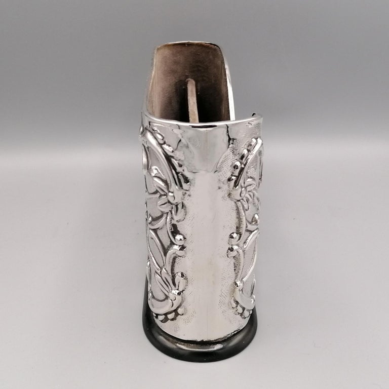20th Century Italian Big Sterling Silver Envelope Holder In Good Condition For Sale In VALENZA, IT