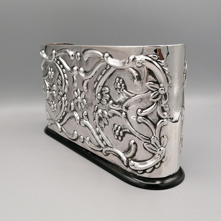Late 20th Century 20th Century Italian Big Sterling Silver Envelope Holder For Sale