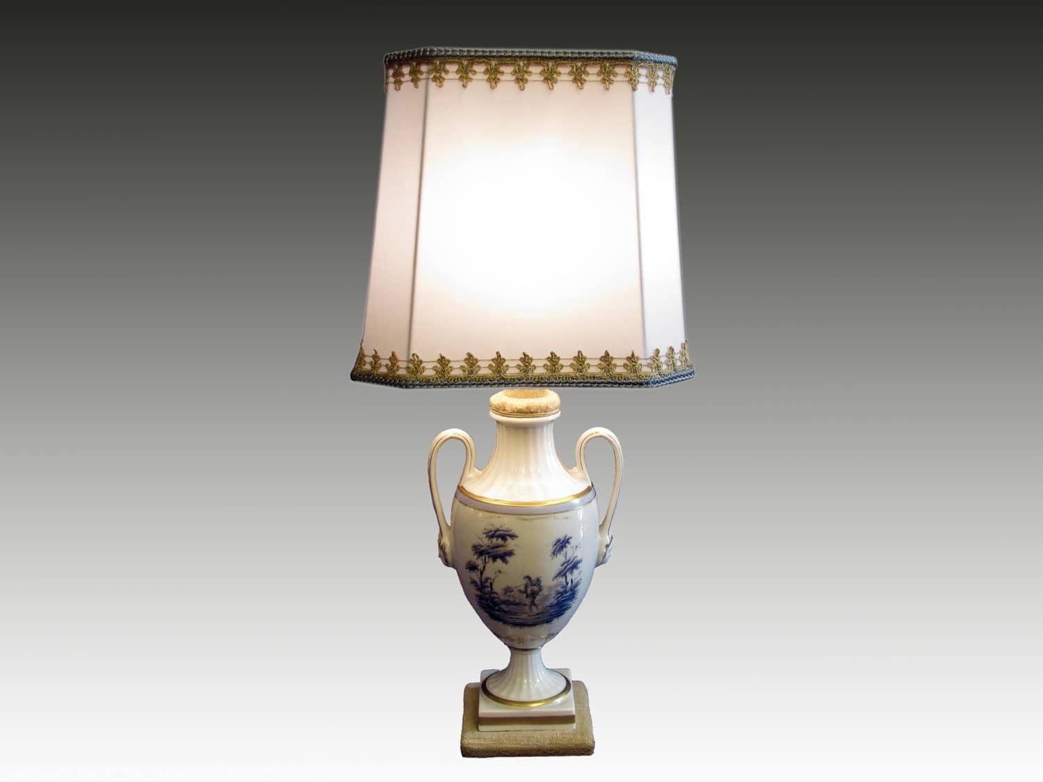 white porcelain table lamp
