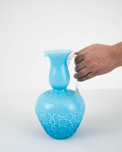 20th Century Italian Blue Glass Jug