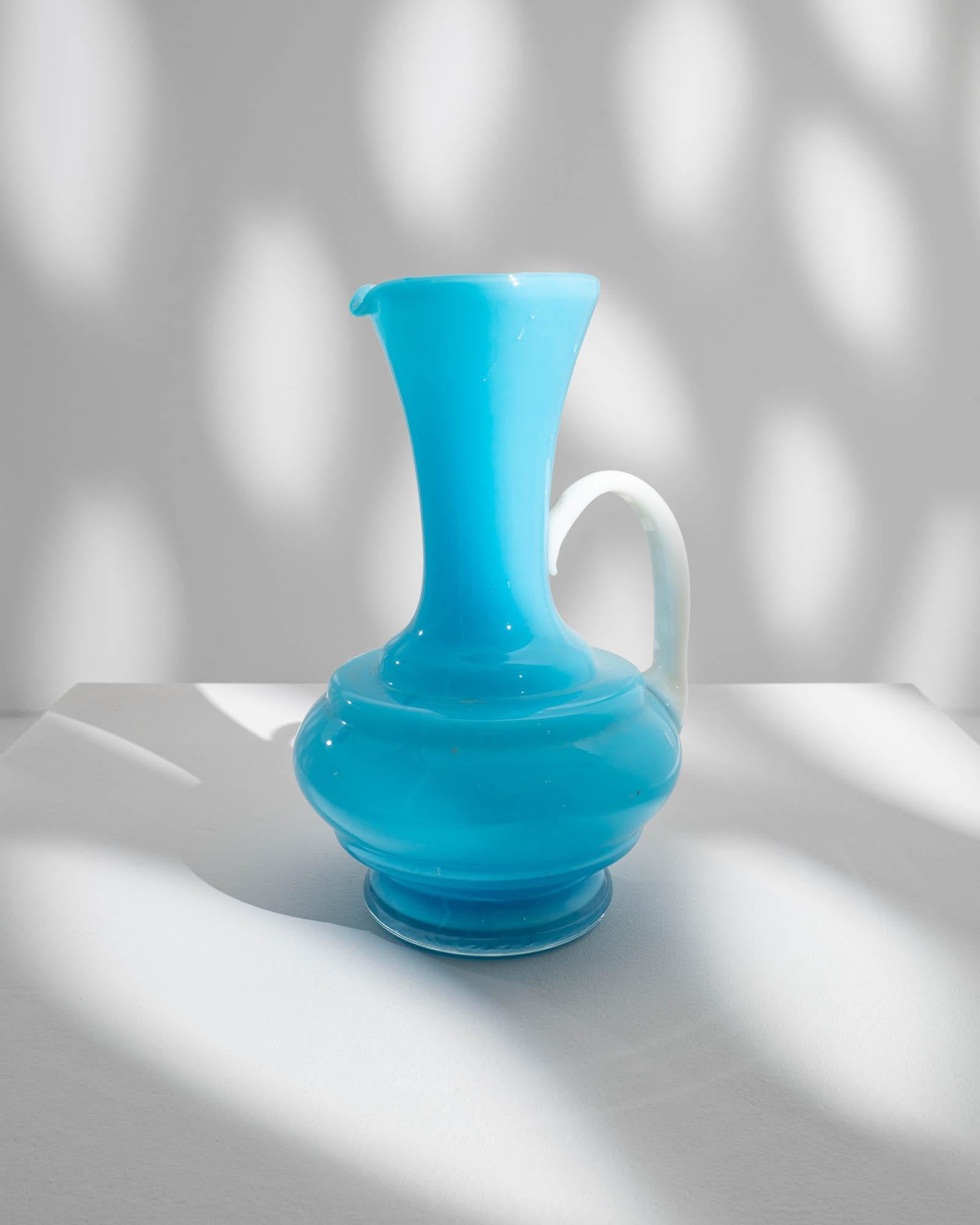 20th Century Italian Blue Glass Jug For Sale 2