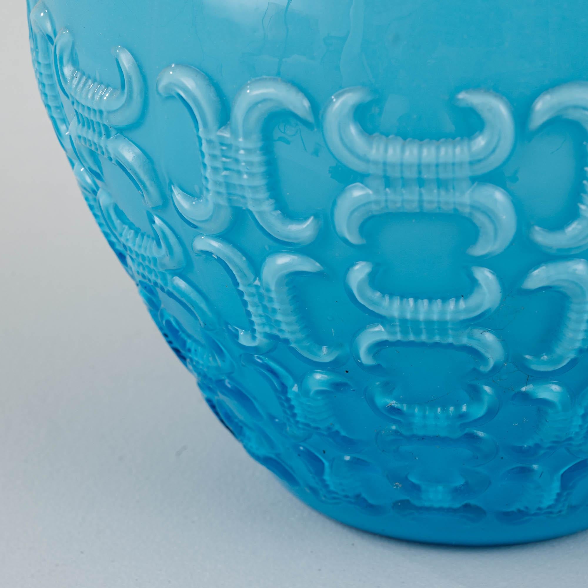 Pichet italien en verre bleu du 20ème siècle en vente 2
