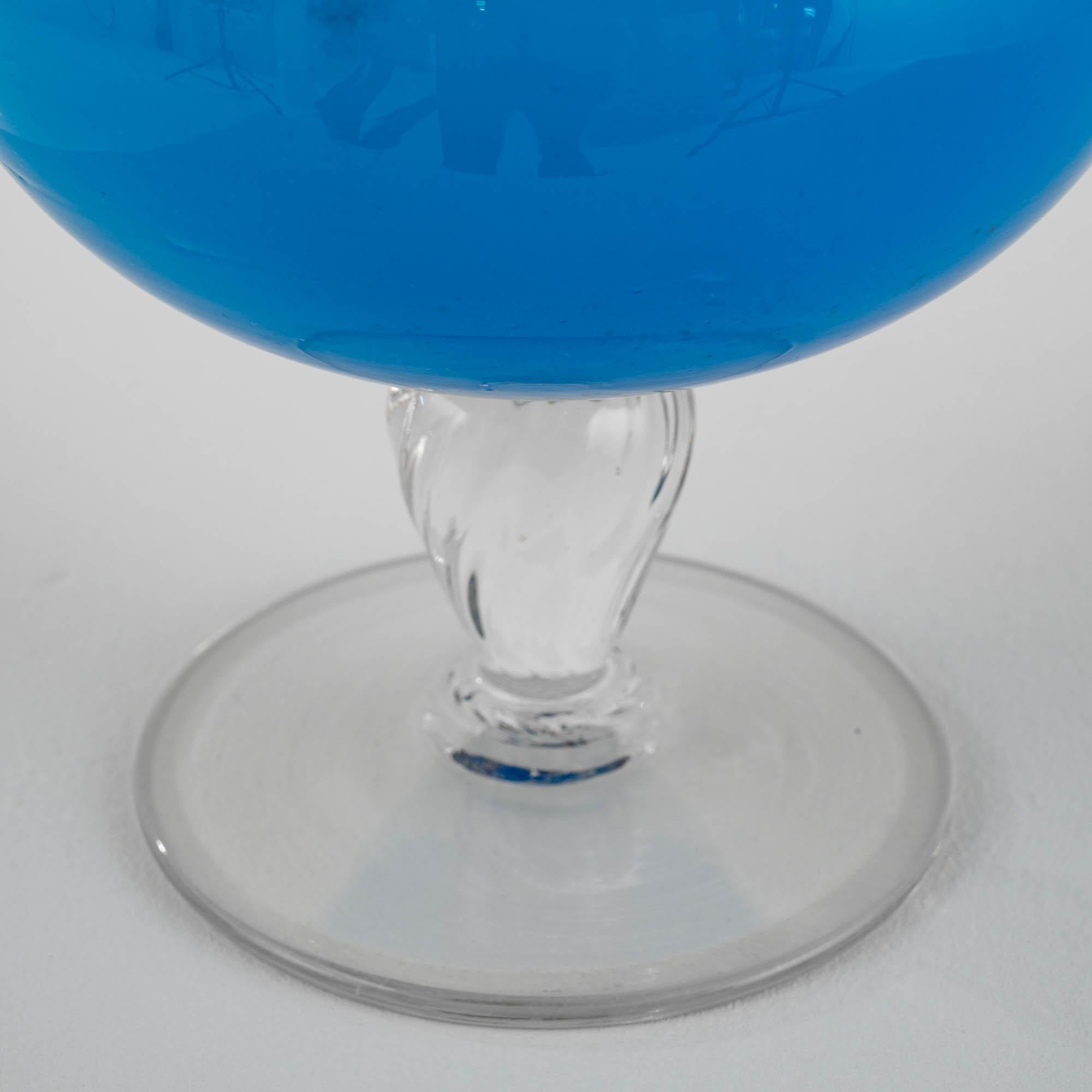 20th Century Italian Blue Glass Jug For Sale 4