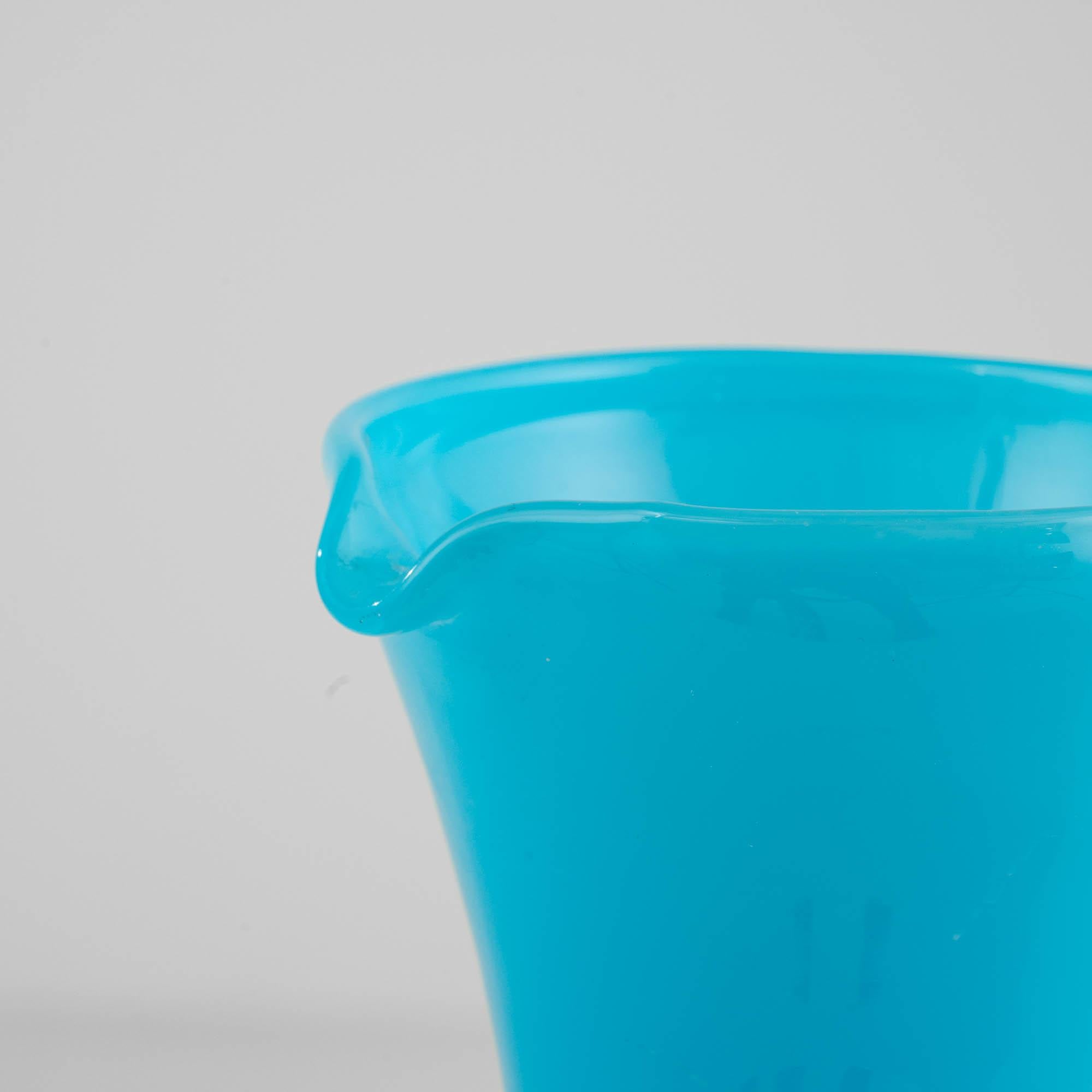 20th Century Italian Blue Glass Jug 4