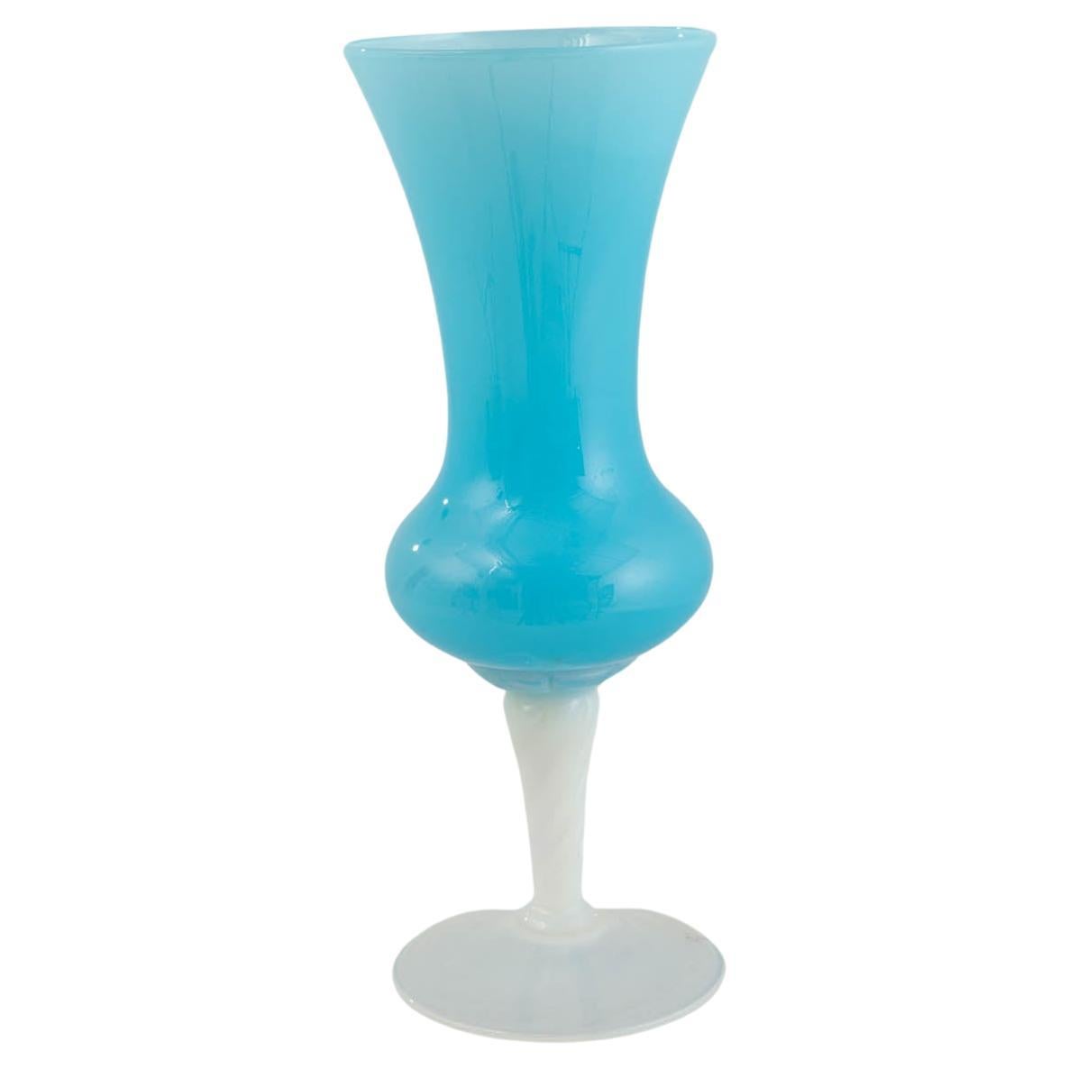 20th Century Italian Blue Glass Vase