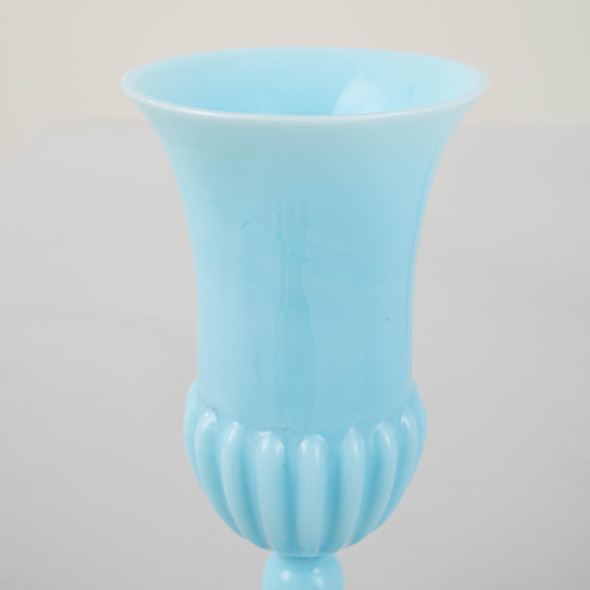 20th Century Italian Blue Glass Vase, Set of 2 For Sale 1