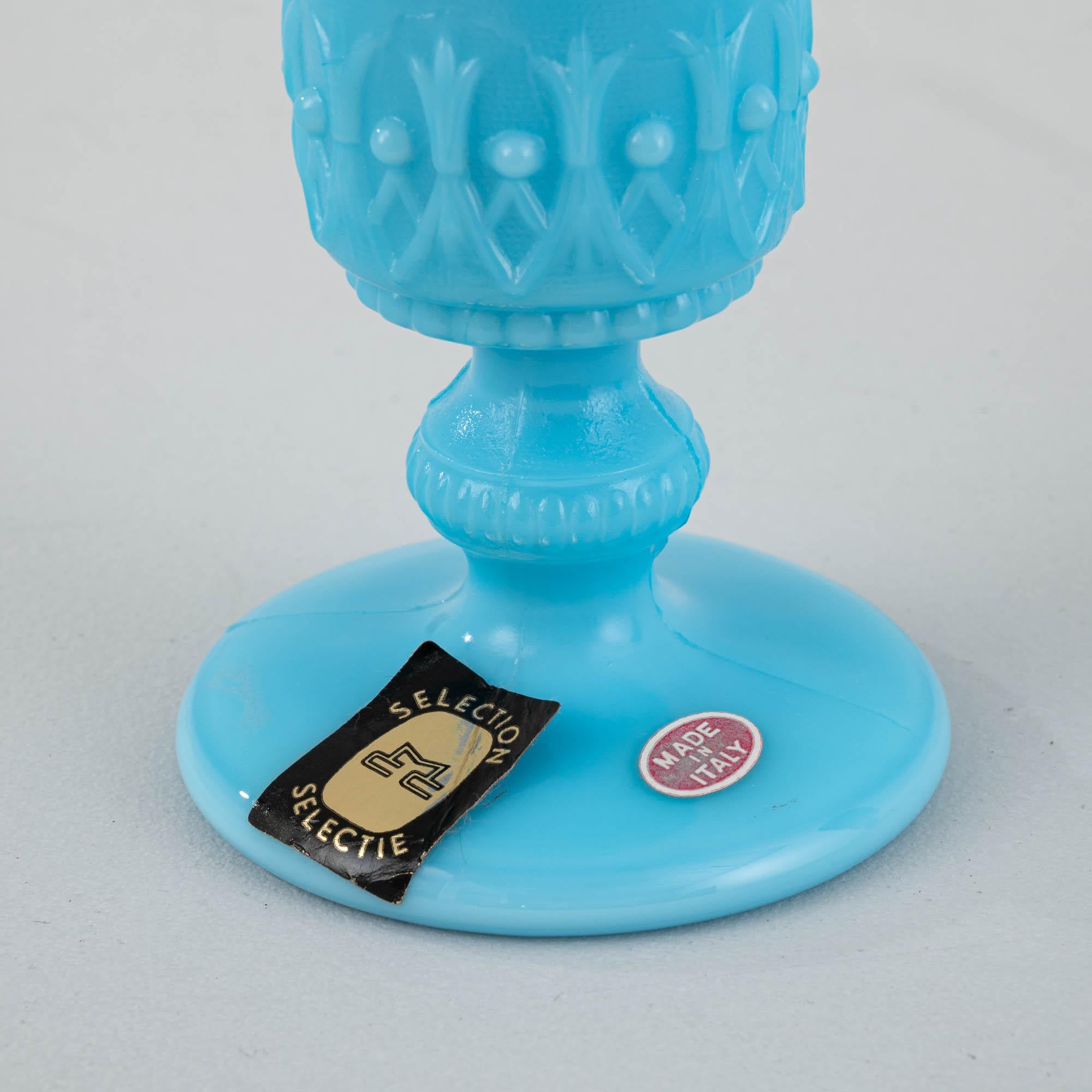 20th Century Italian Blue Glass Vase, Set of 2 For Sale 2