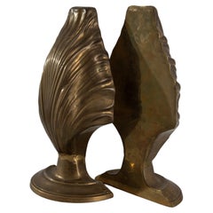 20th Century Italian Brass Bookends, a Pair