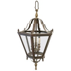 20th Century Italian Brass Lantern Three Lights