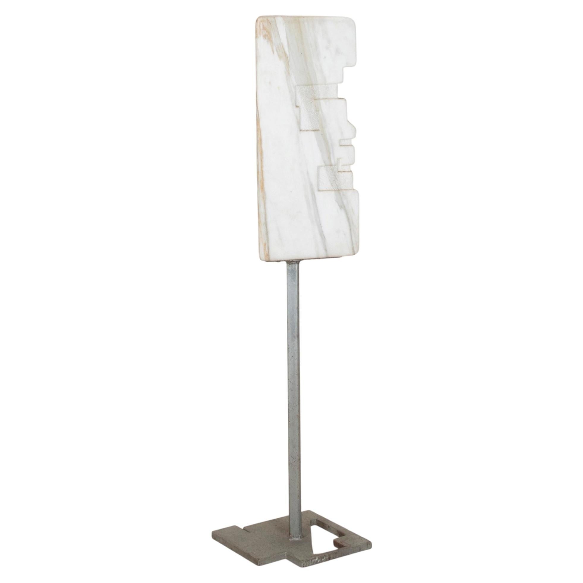 20th Century Italian Brutalist Sculpture in Marble For Sale