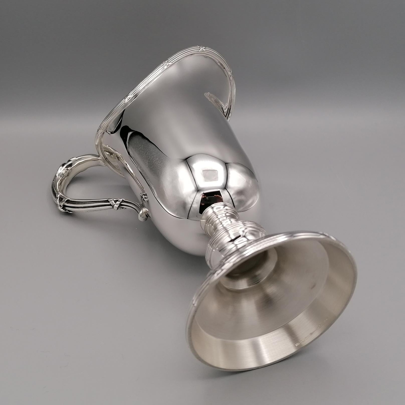 21st Century Italian Buccellati Sterling Silver Pitcher For Sale 4