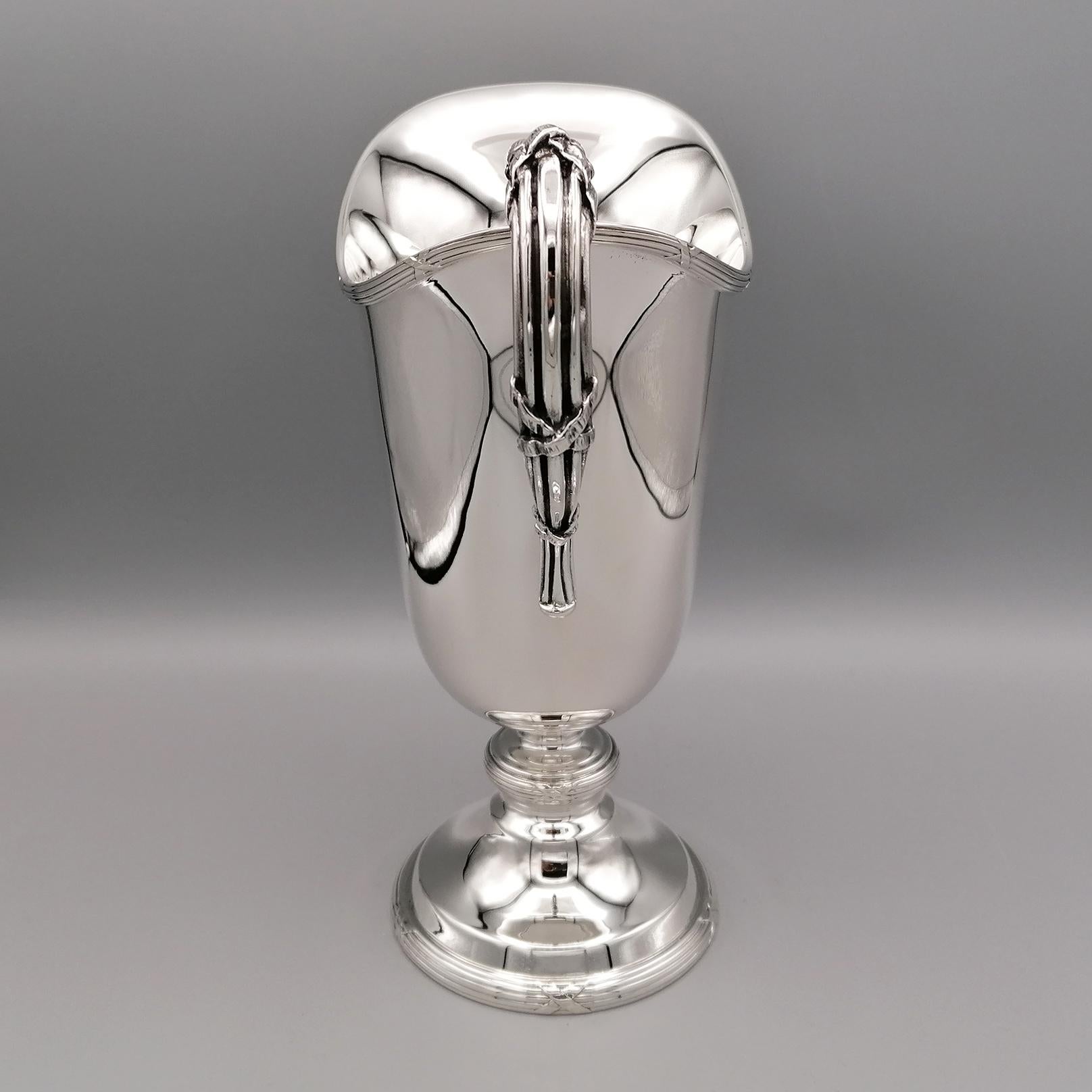 Contemporary 21st Century Italian Buccellati Sterling Silver Pitcher For Sale