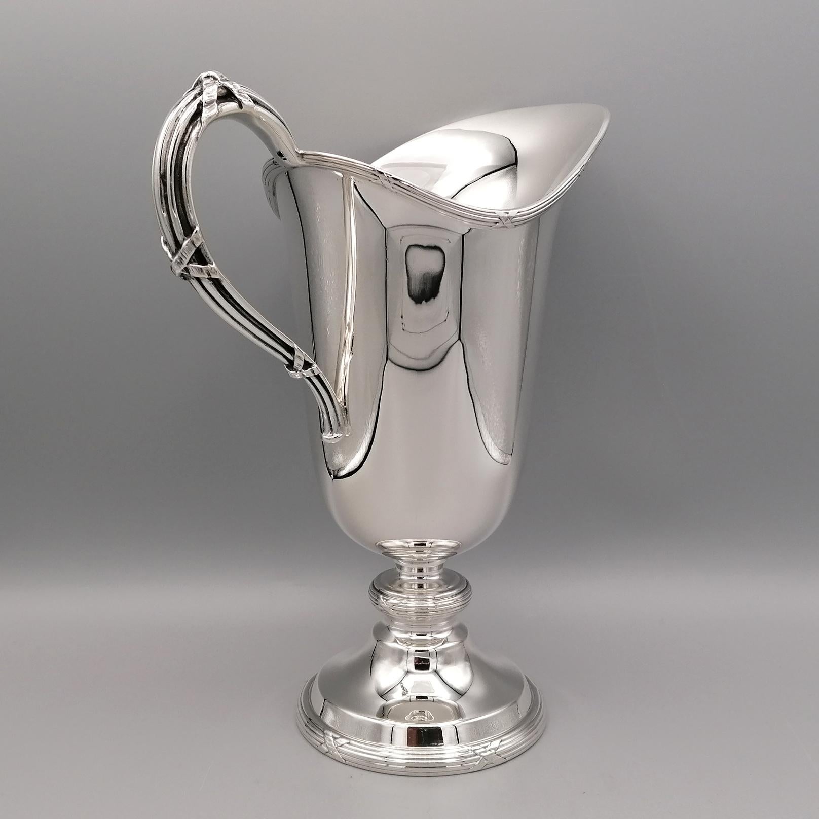 21st Century Italian Buccellati Sterling Silver Pitcher For Sale 1