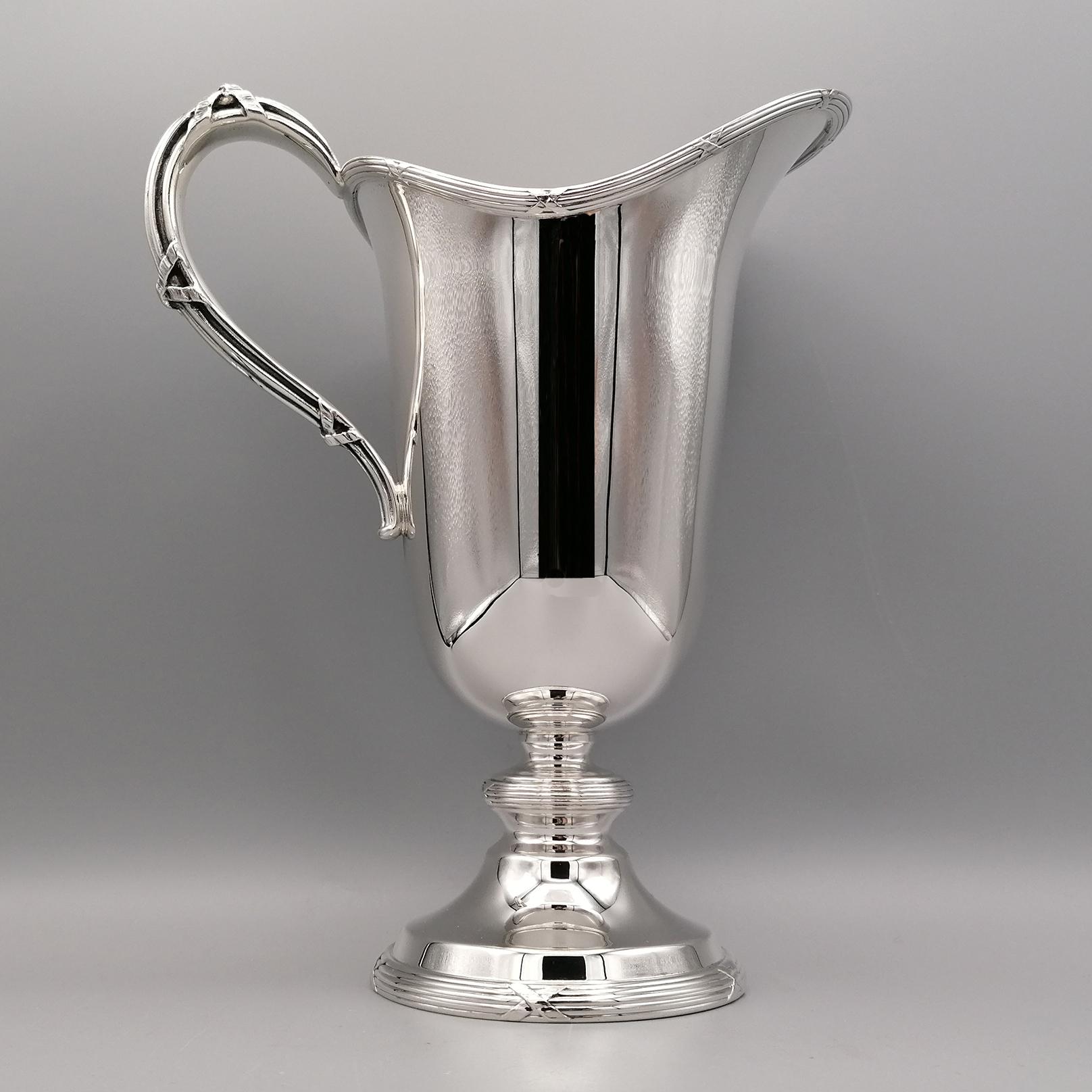 21st Century Italian Buccellati Sterling Silver Pitcher For Sale 2