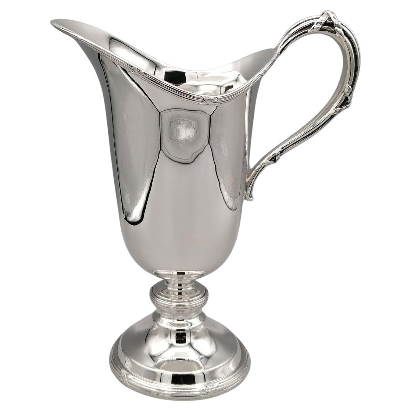 21st Century Italian Buccellati Sterling Silver Pitcher For Sale