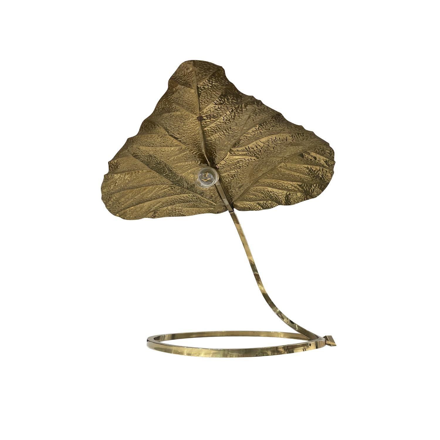 20th Century Italian Carlo Giorgi Sculptural Brass Leaf Light by Tommaso Barbi 4