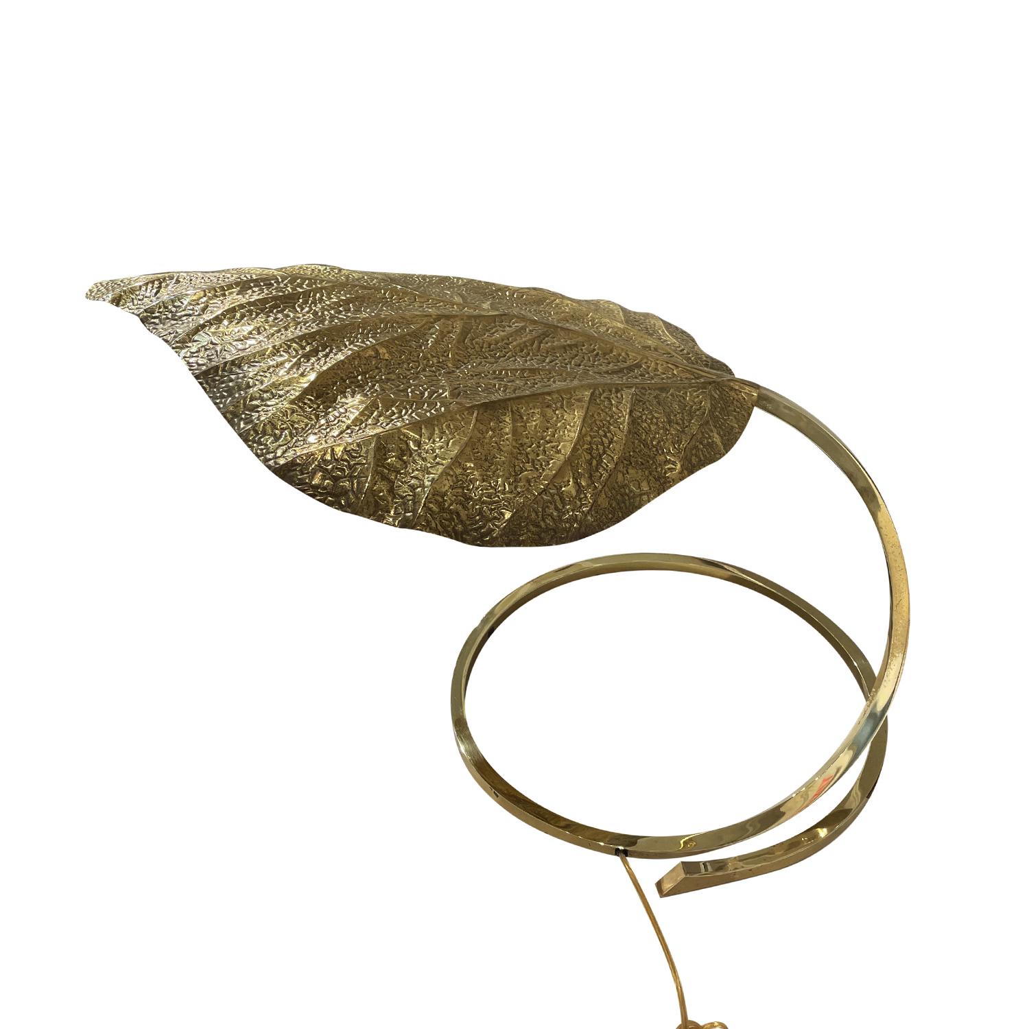 20th Century Italian Carlo Giorgi Sculptural Brass Leaf Light by Tommaso Barbi 2