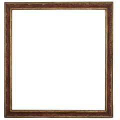 20th Century Italian Carved and Gilded Wood Pink Frame