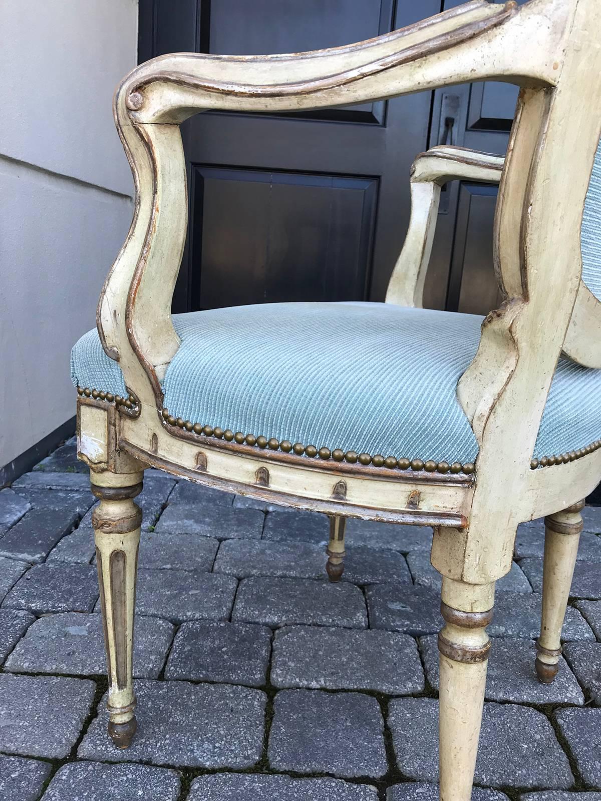 20th Century Italian Carved and Painted Armchair 6