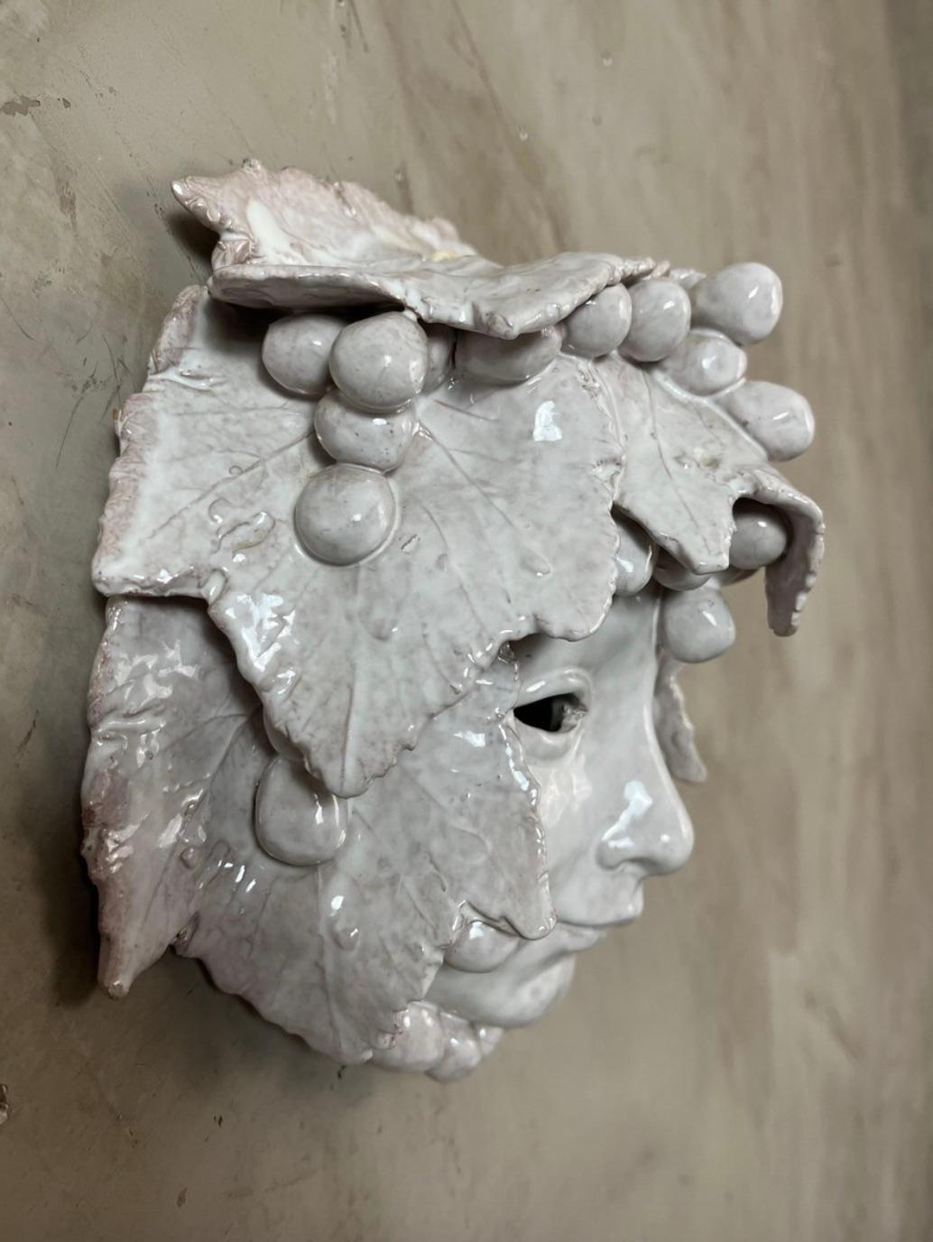 Ceramica Maschera di Bacco in ceramica italiana del XX secolo, anni '50 in vendita