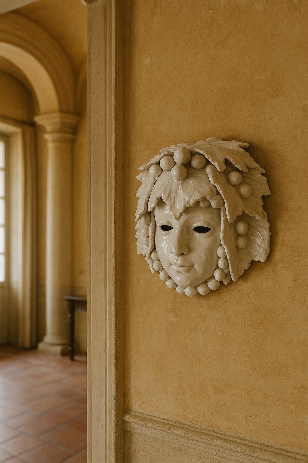 Maschera di Bacco in ceramica italiana del XX secolo, anni '50 in vendita 3