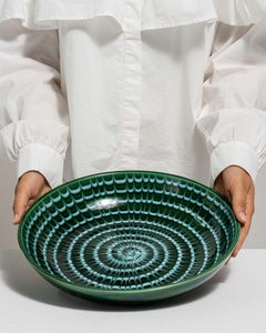 20th Century Italian Ceramic Bowl, Glazed Studio Pottery Design