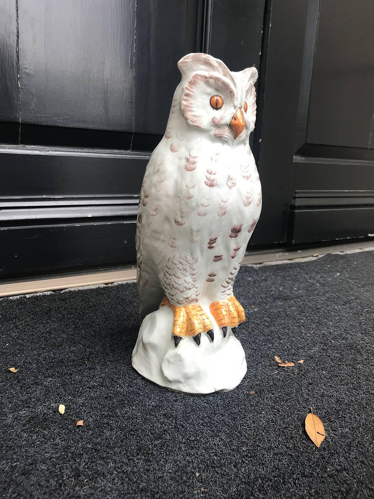 hibou en céramique italienne du 20ème siècle Bon état à Atlanta, GA