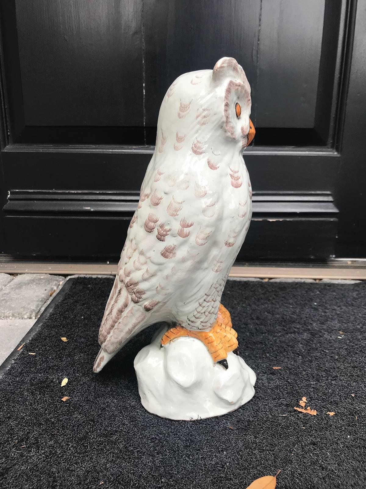 20ième siècle hibou en céramique italienne du 20ème siècle