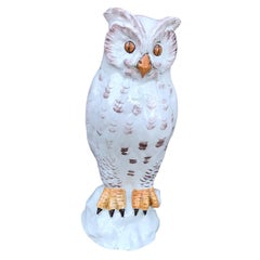 hibou en céramique italienne du 20ème siècle