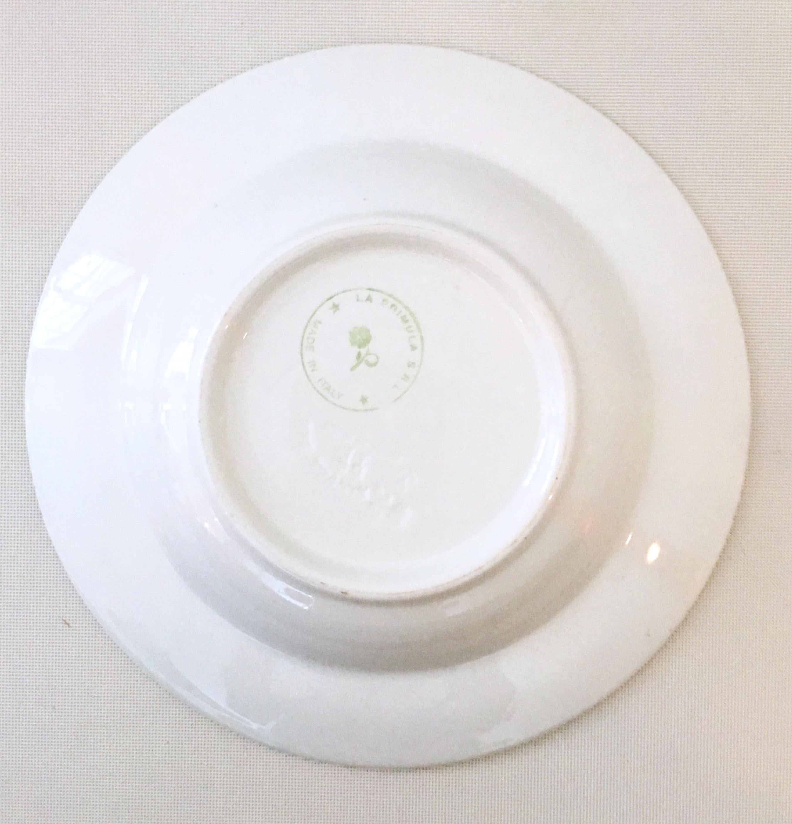 Suppenschalen mit italienischem Keramikrand des 20. Jahrhunderts von La Primula, Sechser-Set 2