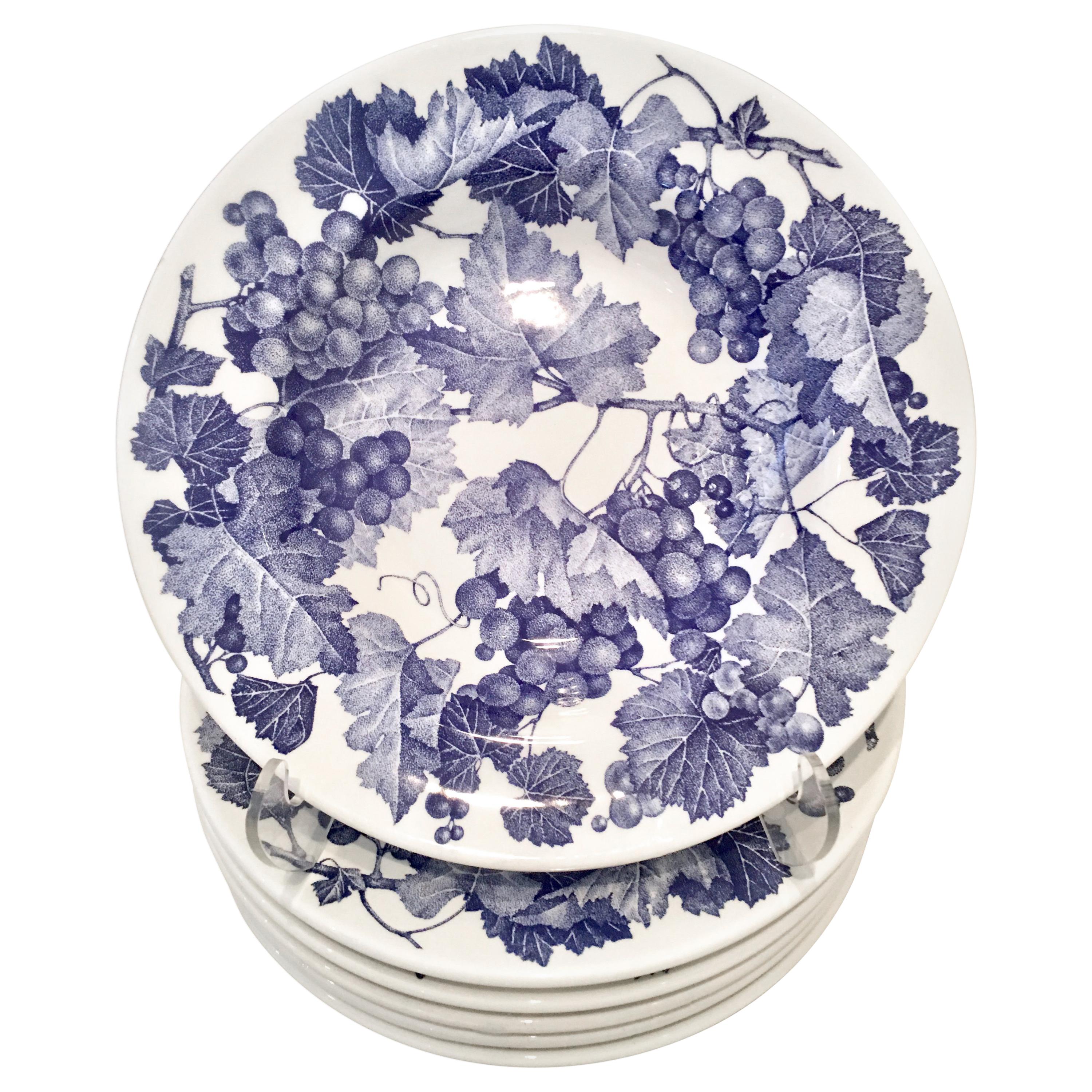 20th Century Italian Ceramic Rim Soup Bowls by La Primula Set of Six Pieces