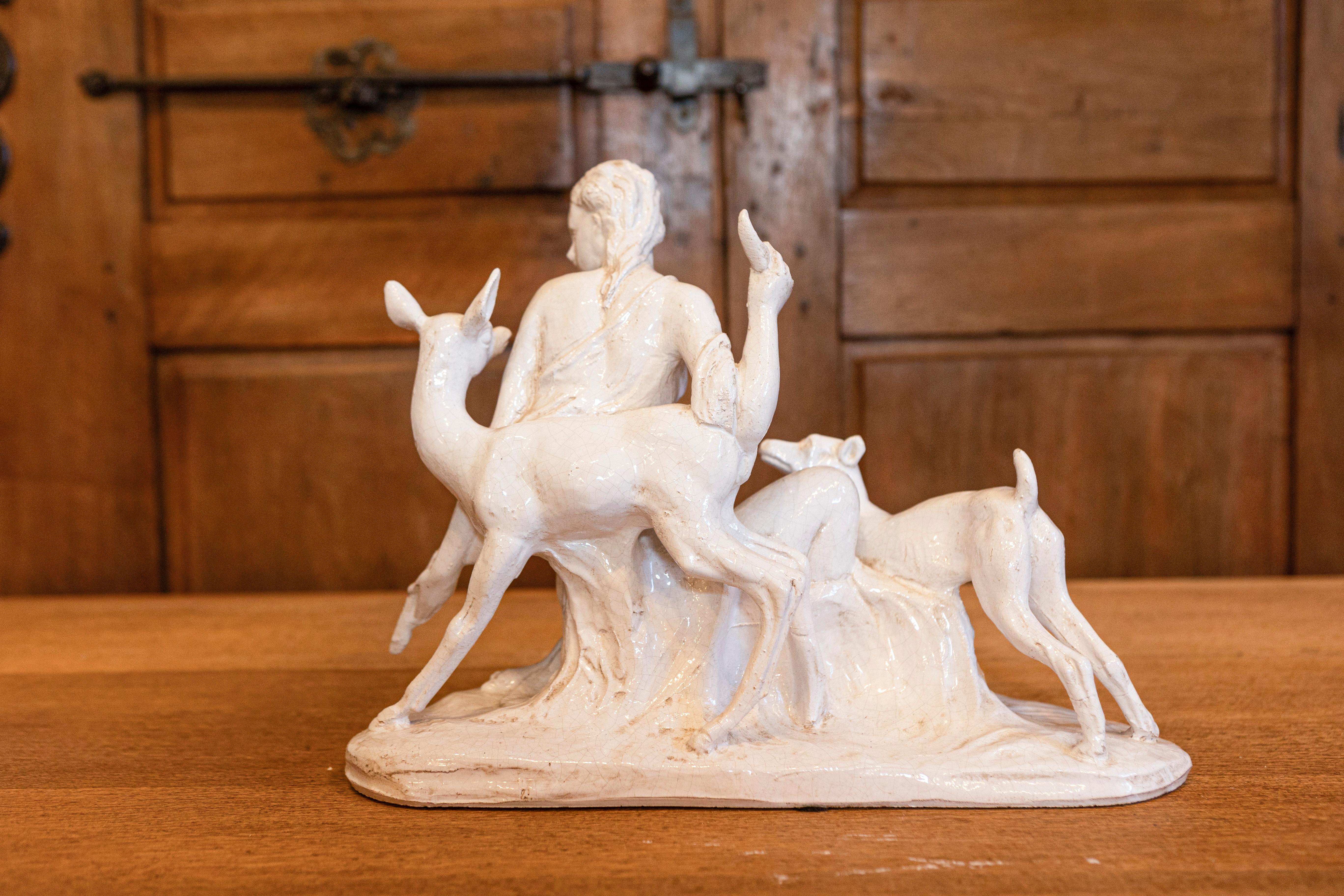 Neoclassico Scultura di Diana in ceramica italiana del XX secolo in vendita
