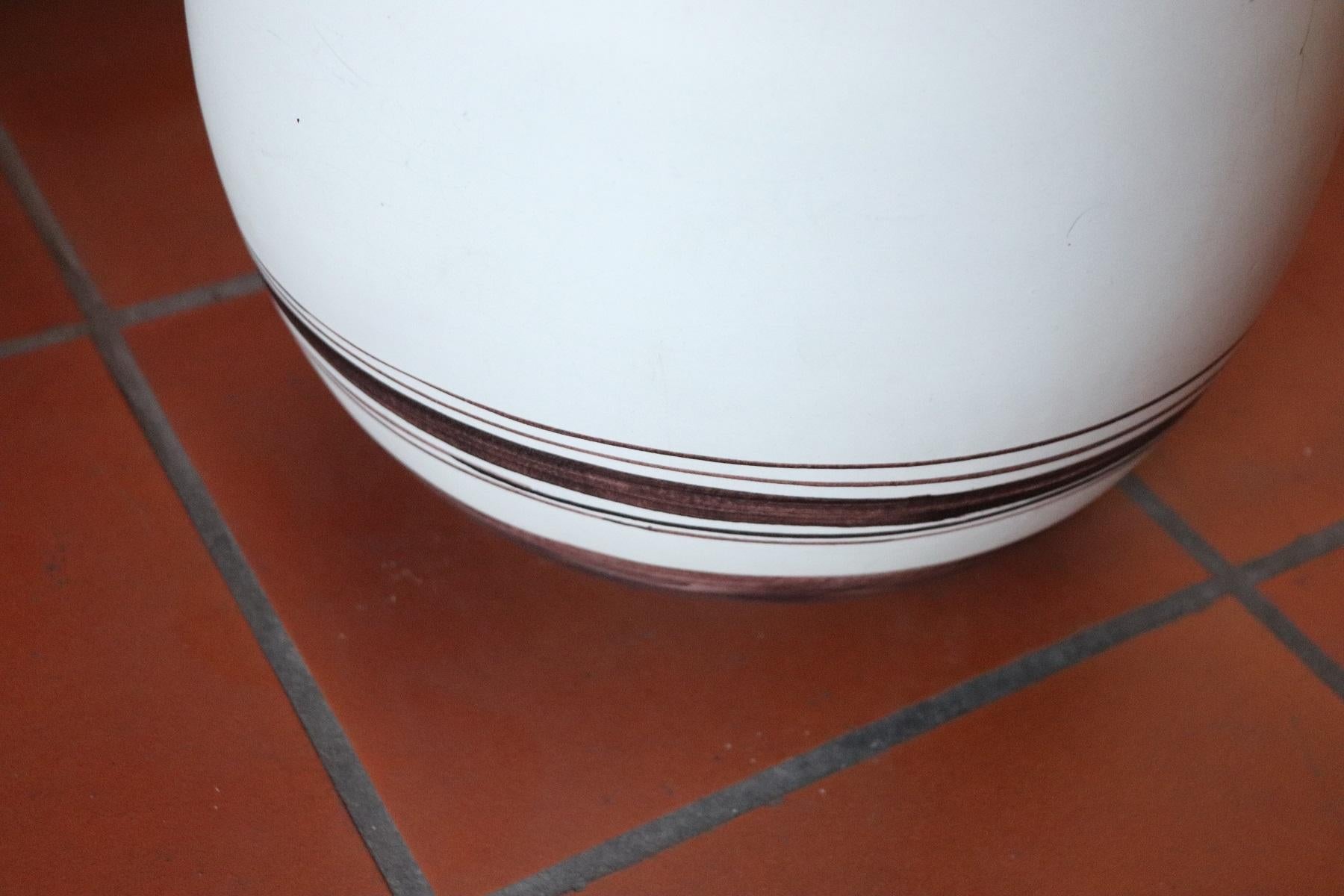 20th Century Italian Ceramic Table Lamp Signed Manufacture of Albisola In Excellent Condition In Casale Monferrato, IT