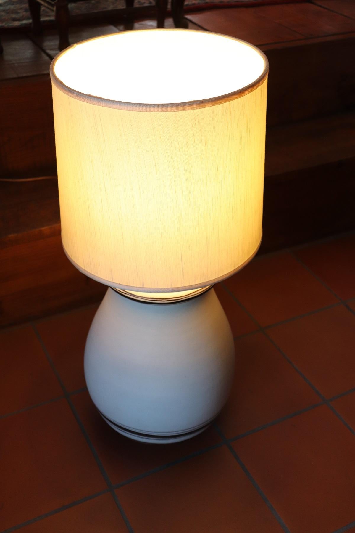 20th Century Italian Ceramic Table Lamp Signed Manufacture of Albisola 3