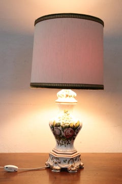 20th Century Italian Ceramic Table Lamp Signed Manufacture of Bassano