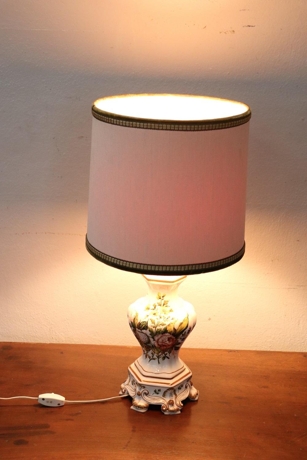 20th Century Italian Ceramic Table Lamp Signed Manufacture of Bassano 2