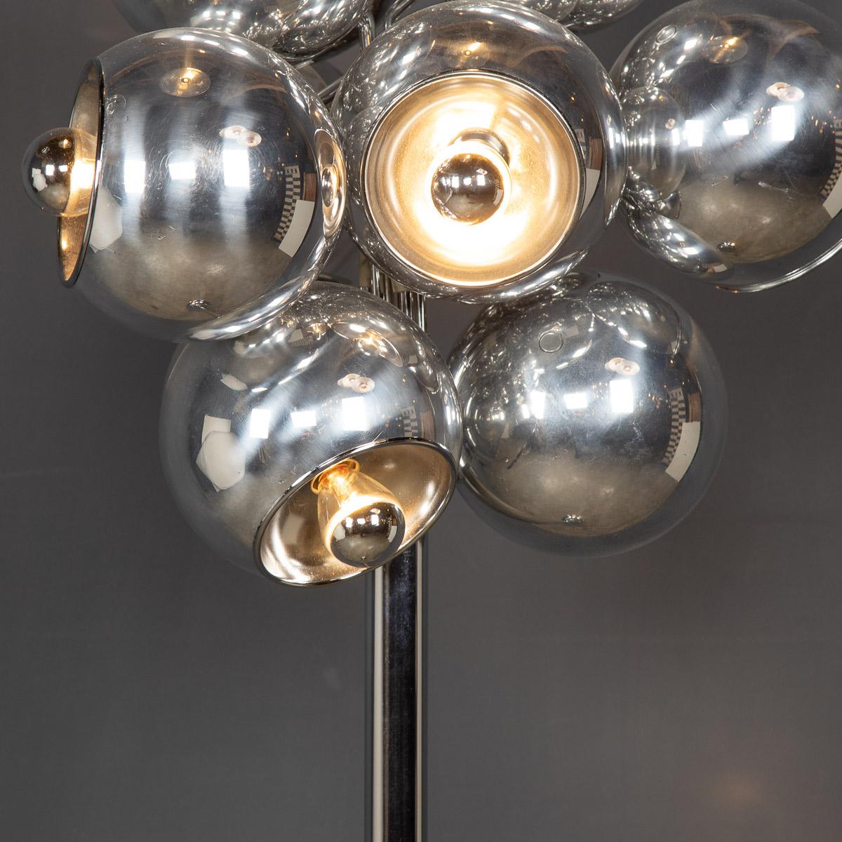 20th Century Italian Chrome Ball Floor Lamp, c.1960 3