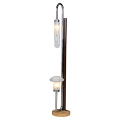20th Century Italian Chrome & Glass Floor Lamp By Carlo Nason For Mazzega c.1970