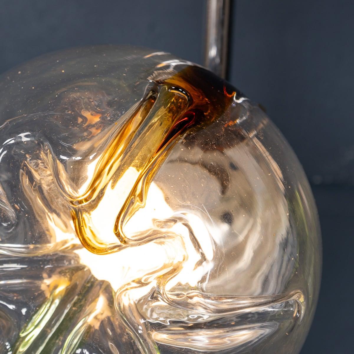 20th Century Italian Chrome & Glass Floor Lamp By Mazzega, Venice c.1970 For Sale 7