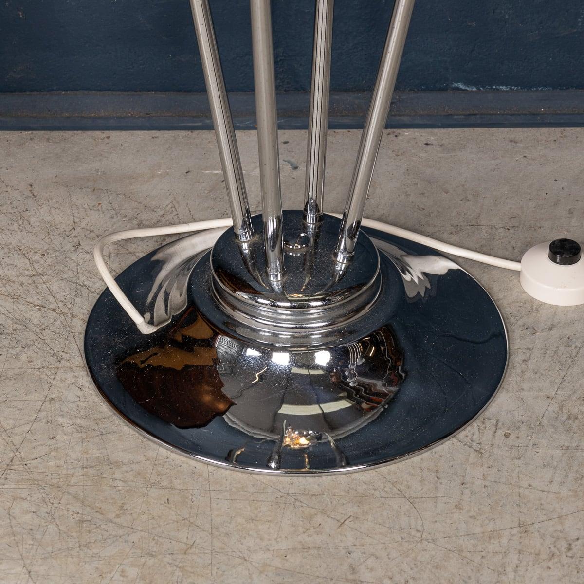 20th Century Italian Chrome & Glass Floor Lamp By Mazzega, Venice c.1970 For Sale 11