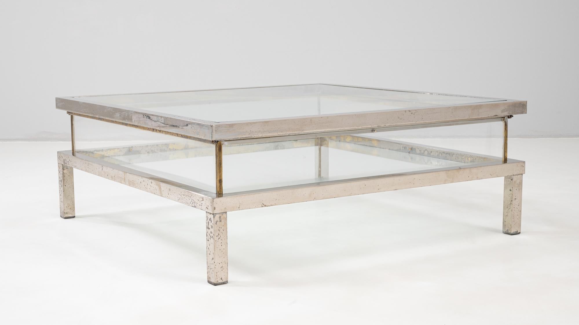 20th Century Italian Chrome Sliding Table By Belgo Chrom For Sale 7