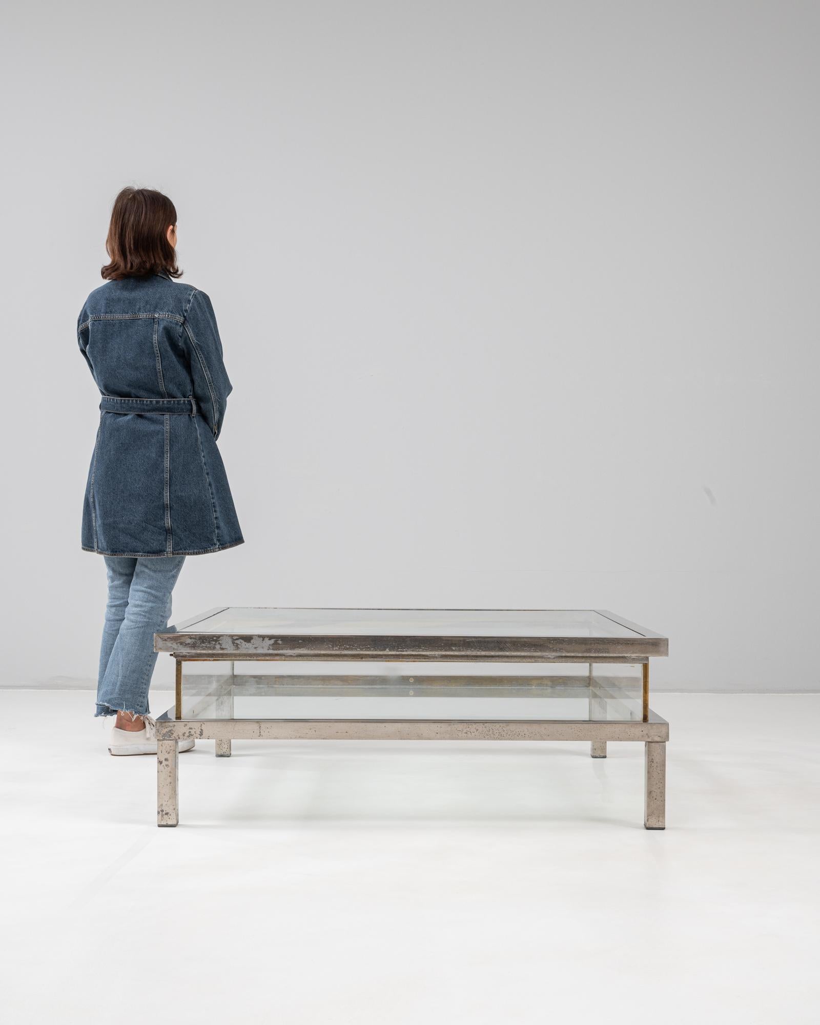 20th Century Italian Chrome Sliding Table By Belgo Chrom In Good Condition For Sale In High Point, NC