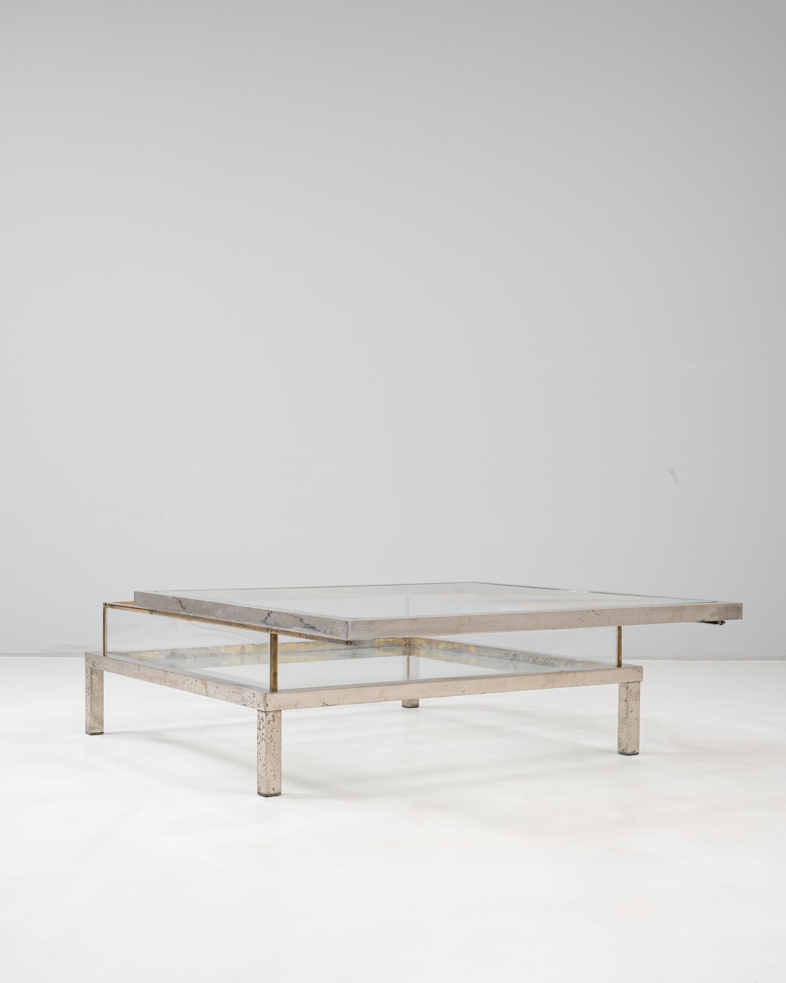 20th Century Italian Chrome Sliding Table By Belgo Chrom For Sale 4