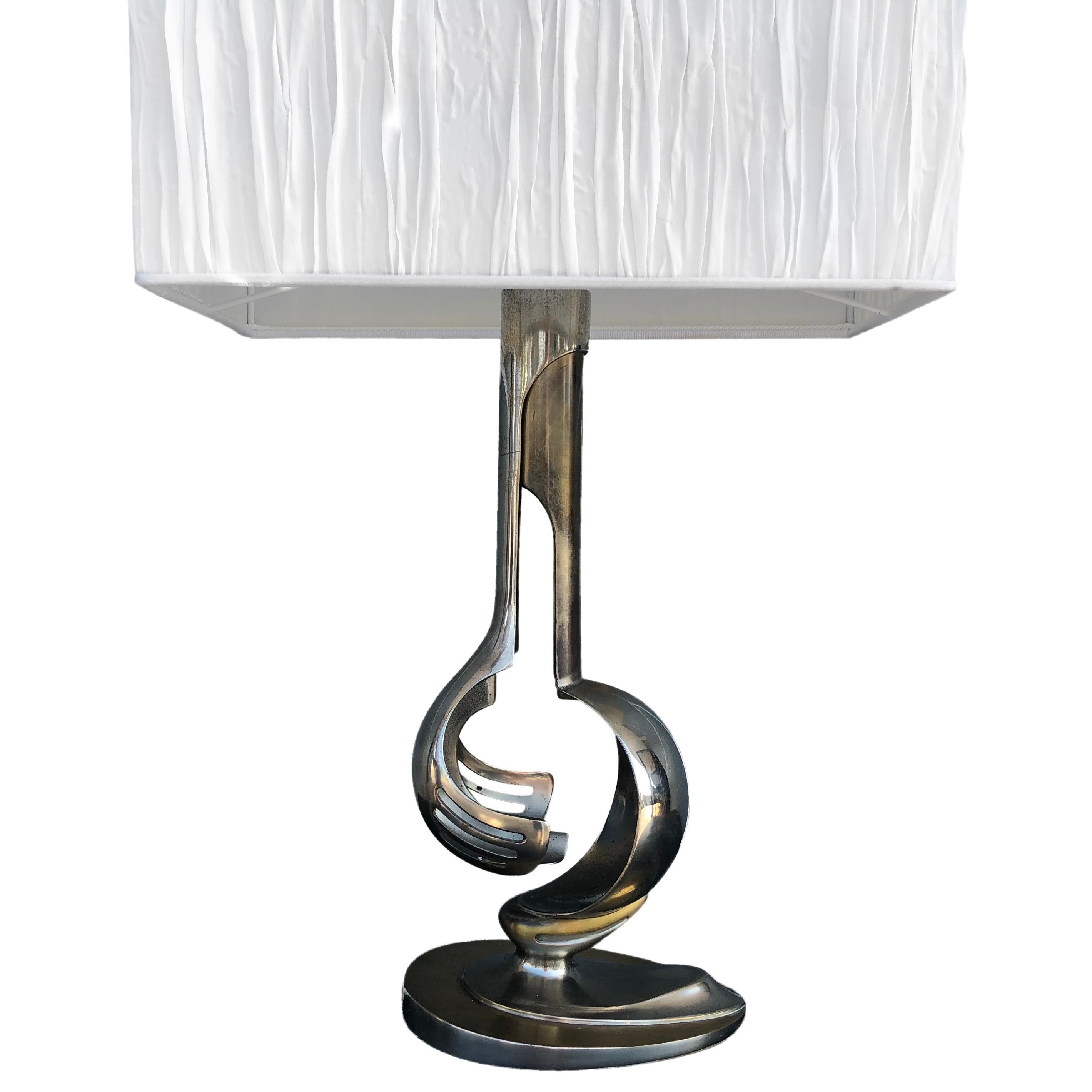 vintage chrome table lamp